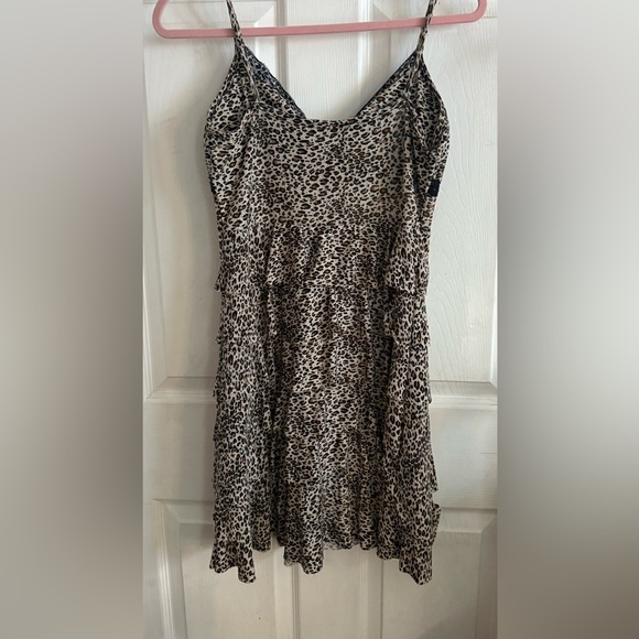 Leopard Print Ruffle Dress - Picture 2 of 3